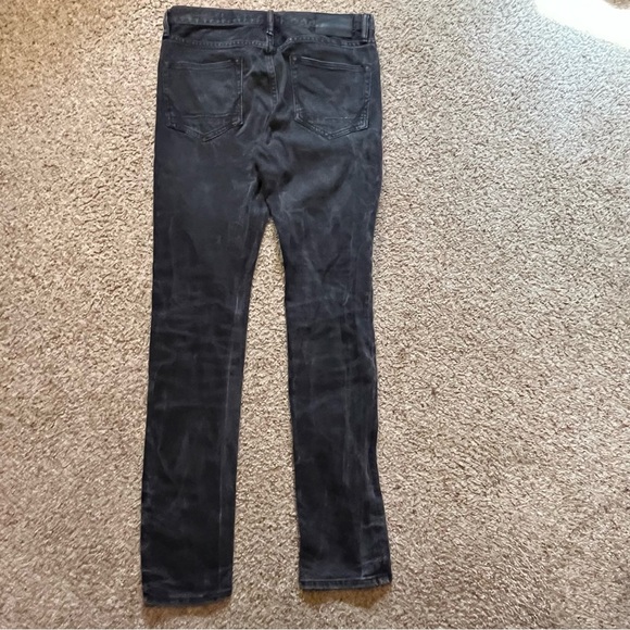 All Saints Cigarette High Rise Skinny Jeans Stone Black Gray Wash Button Fly 30 - Picture 3 of 10